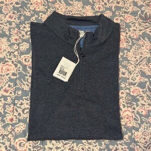 NWT/Faherty Grey Quarter-Zip L/S Shirt